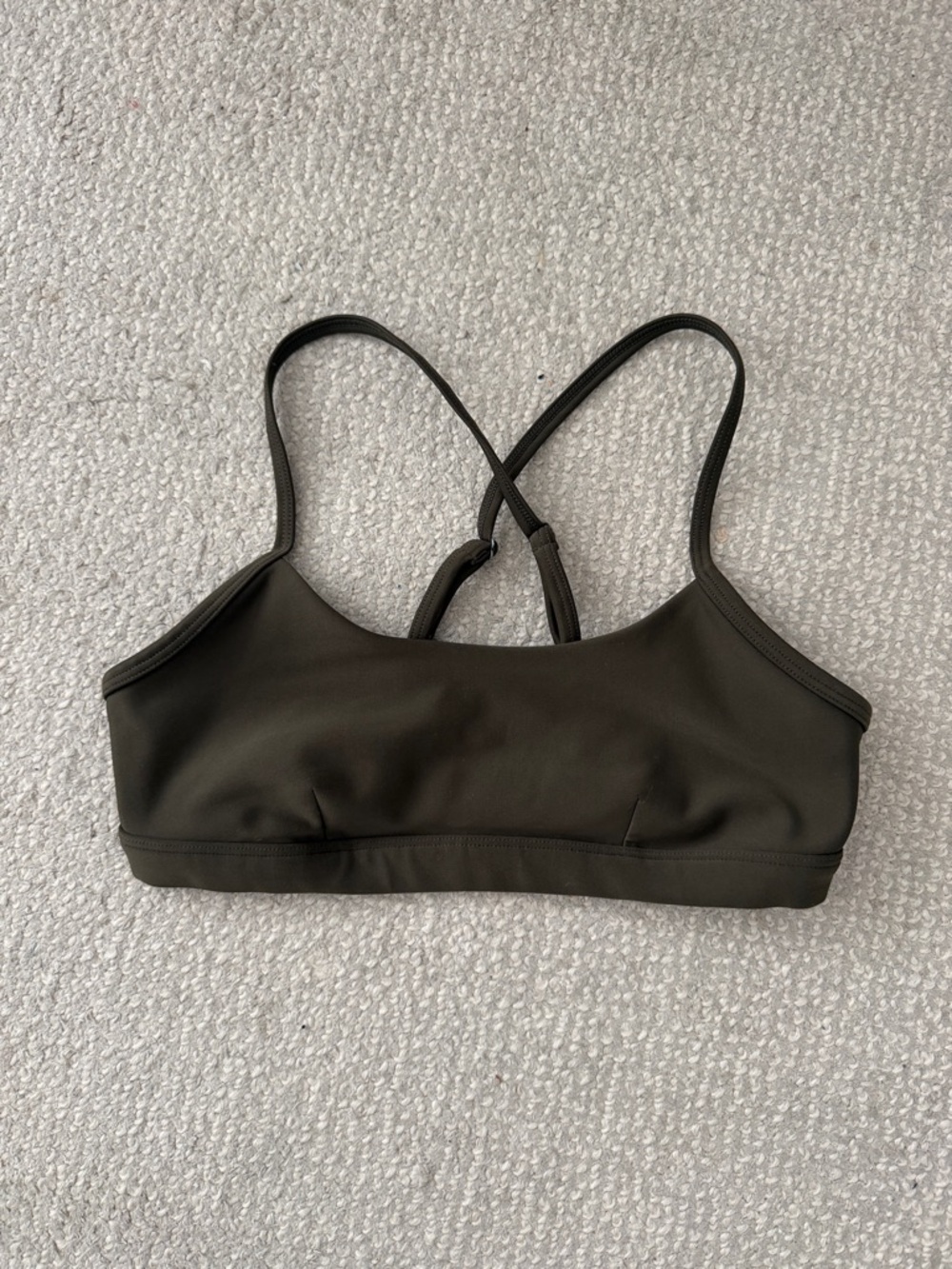 ALO Yoga Dark Green Sports Bra